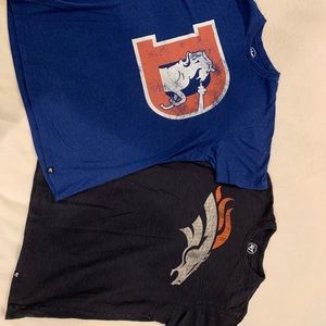 2 Denver Broncos T-shirts for $19